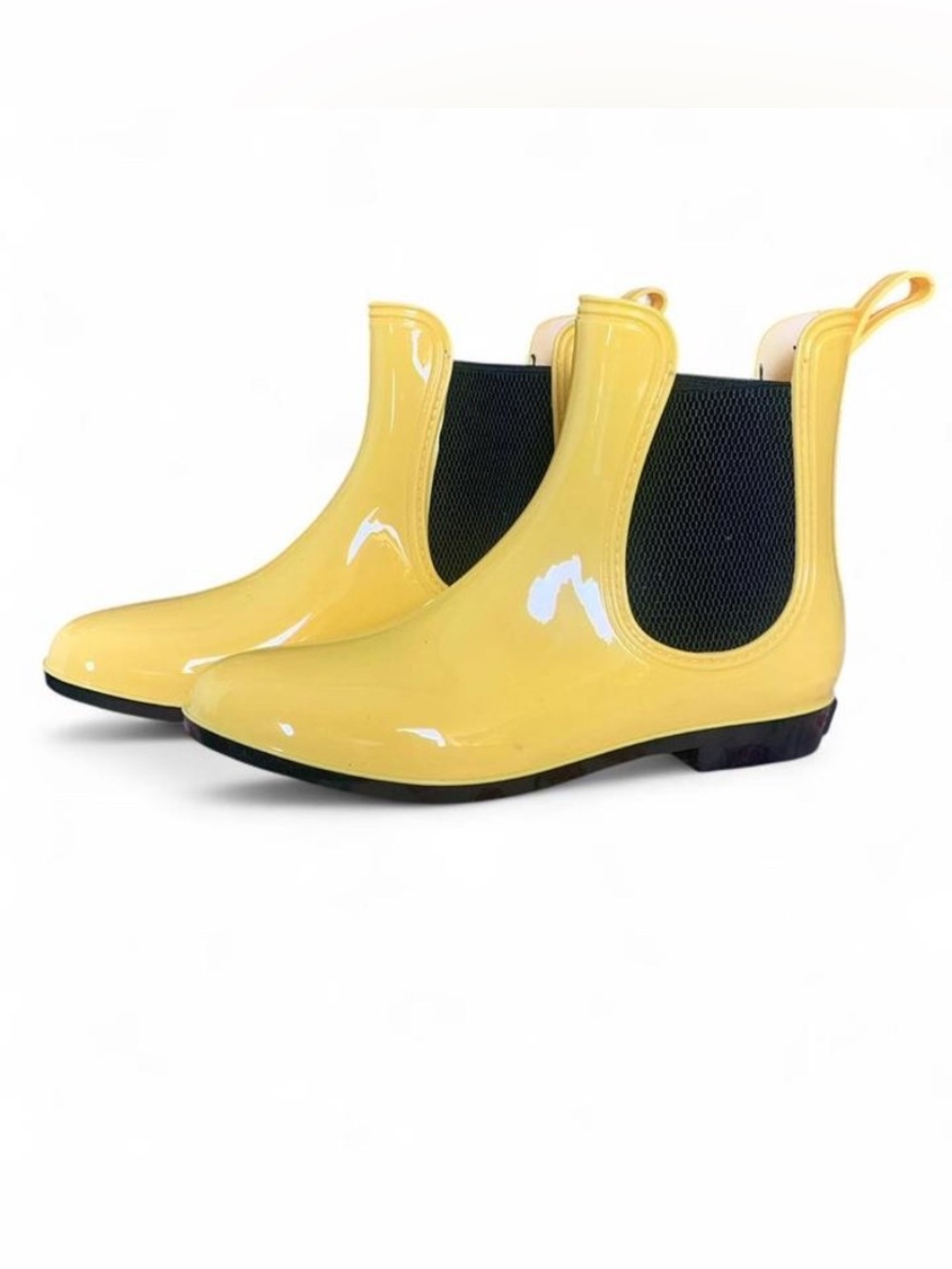 Seven7 Women's Dover Chelsea Rain Boots Yellow Waterproof Booties NWT Size 9